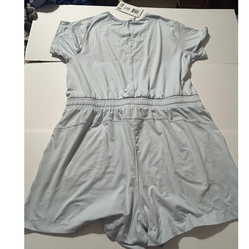 Members Mark Womens Favorite Soft Romper Light Blue Short Sleeve XL NWT - Picture 2 of 4
